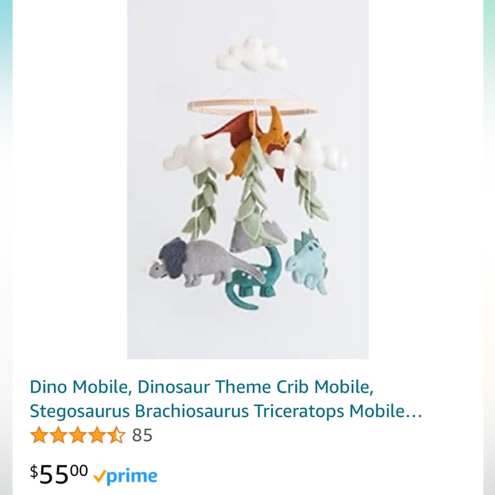 Dinosaur Crib Mobile